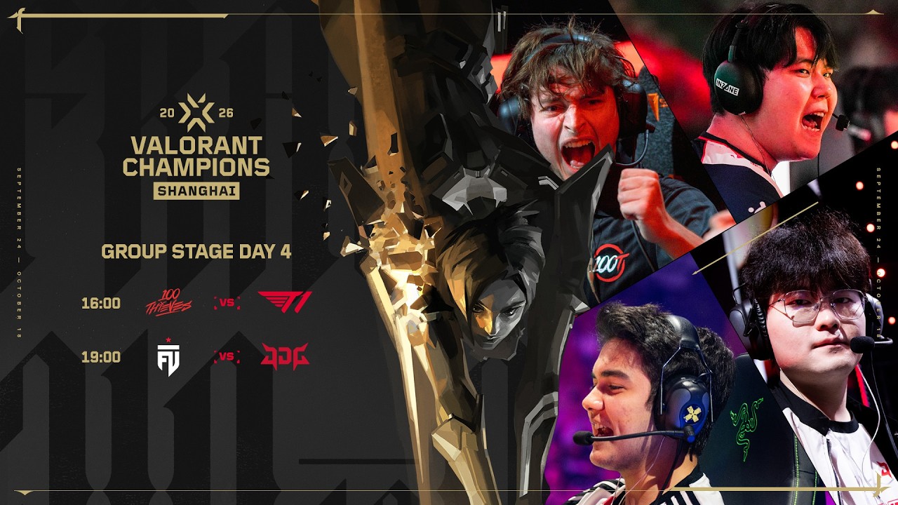 [TH] 100T vs T1 | FUT vs JDG - VALORANT Champions Shanghai - Group Stage Day 4